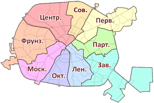 Карта Минска для выезда специалиста